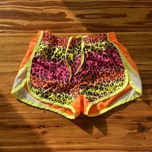 neon cheetah print shorts